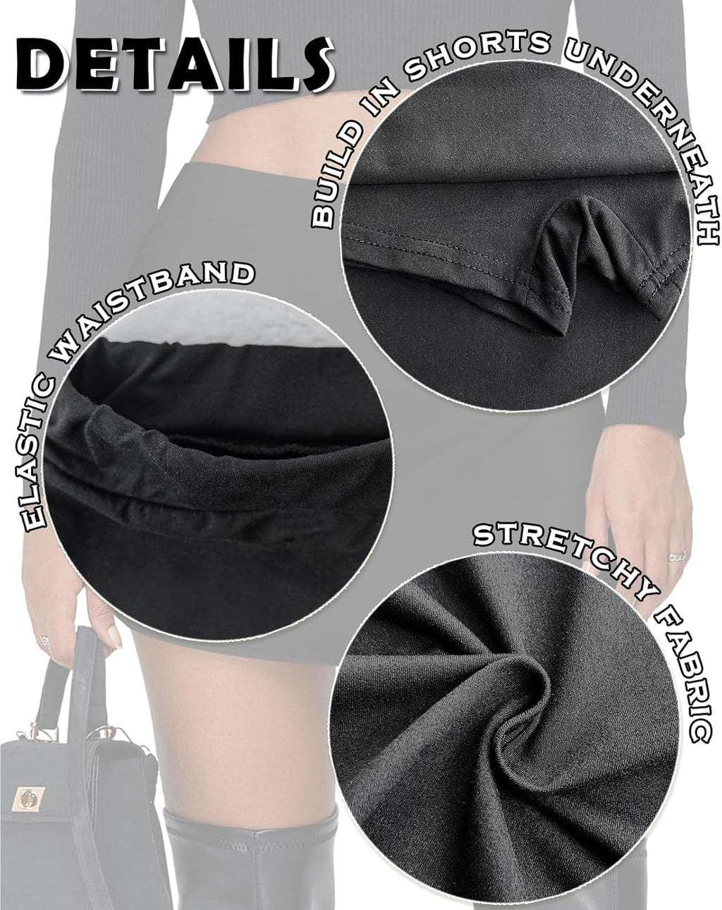 Women's Leopard Print Mini Skirt Short Skorts Elastic Waistband Sexy Bodycon Pencil Cheetah Club Skirts with Shorts