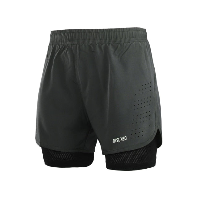 Men Running Shorts Outdoor Sports Training Exercise Jogging Gym Fitness 2 in 1 Shorts with Longer Liner Quick dry-7