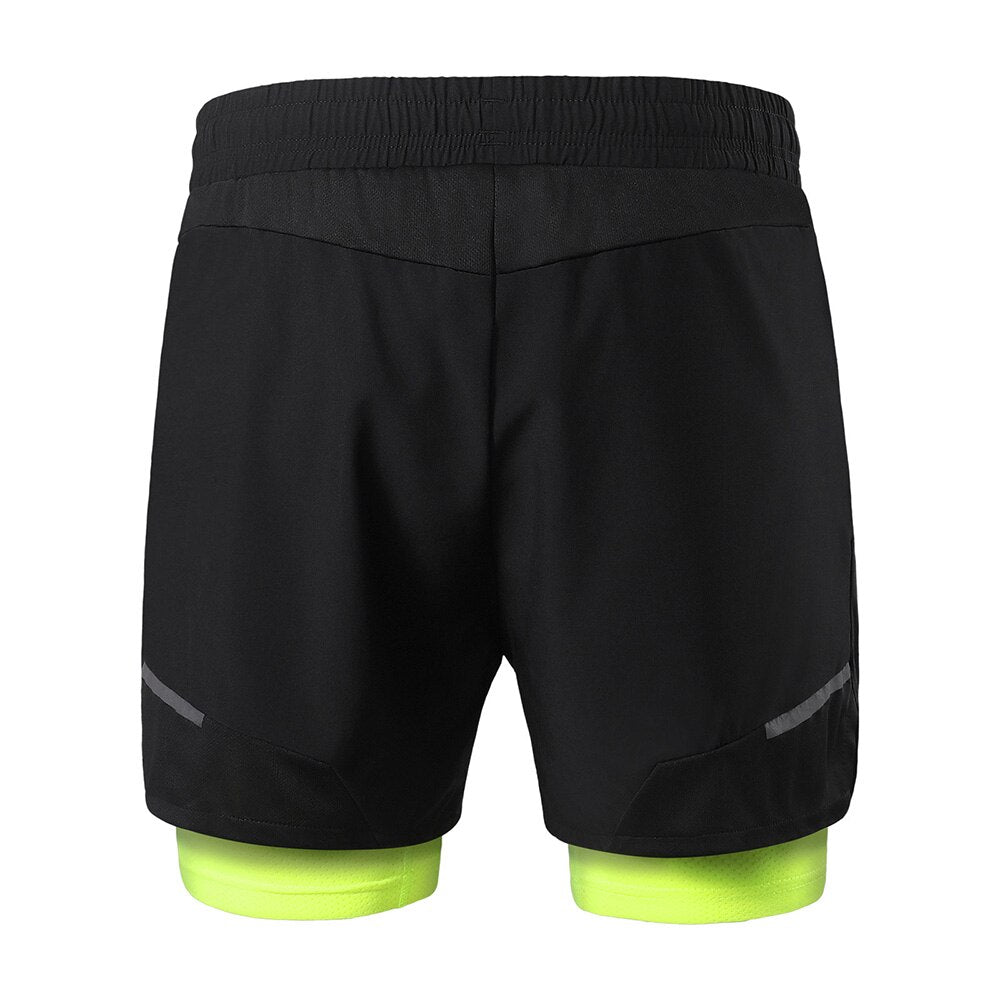 Men Running Shorts Dry Fit 2 in 1 Gym Crossfit Sports Fitness Jogging Workout Training Clothes-1