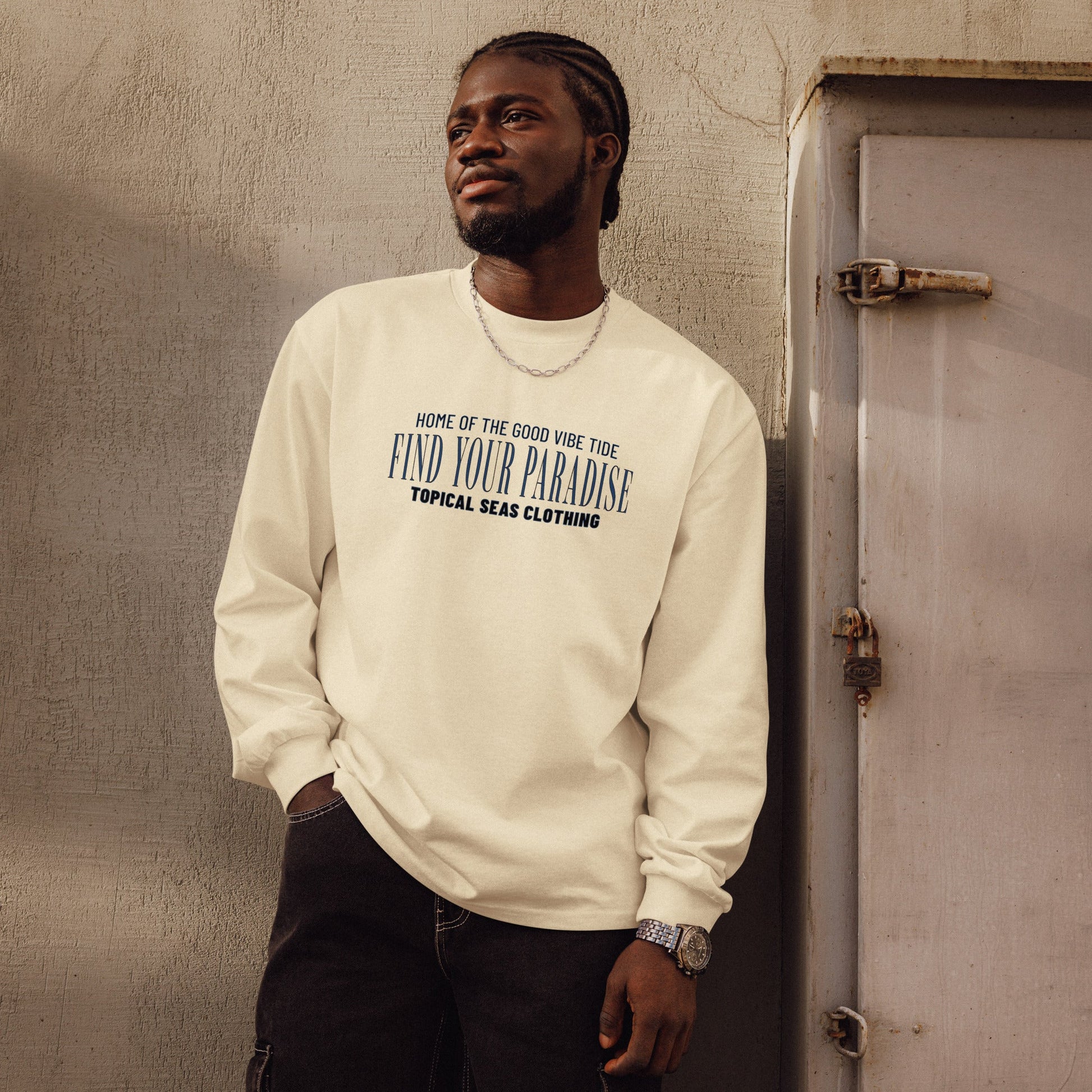 Find Your Paradise Heavyweight Long Sleeve Shirt-2