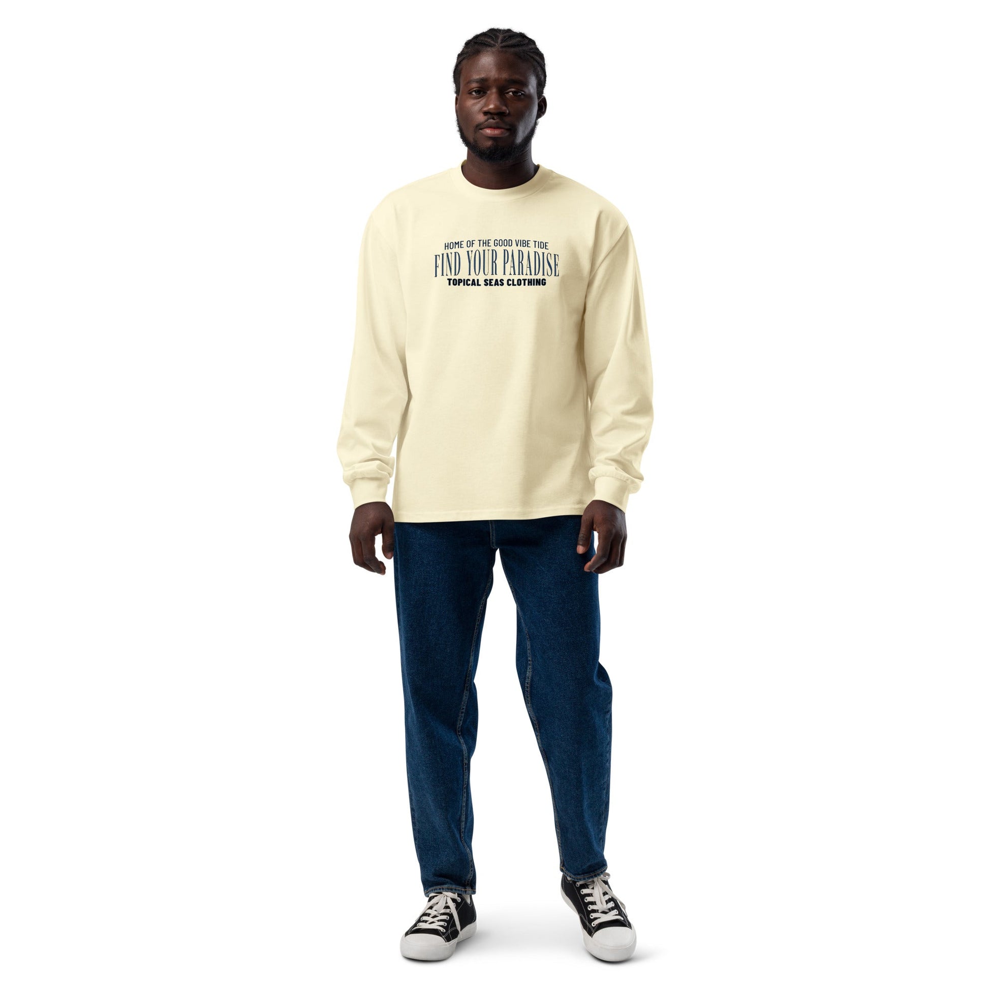 Find Your Paradise Heavyweight Long Sleeve Shirt-3