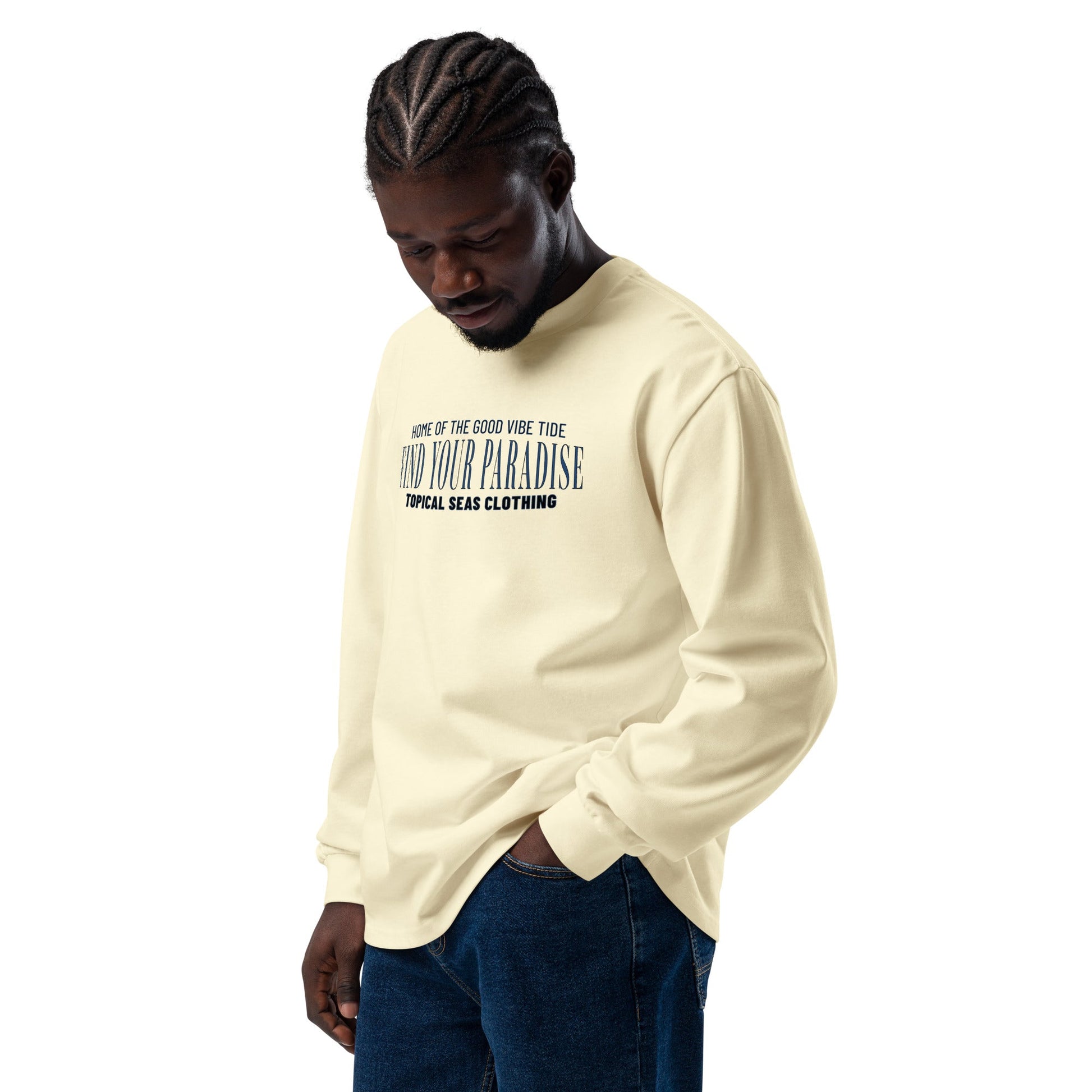 Find Your Paradise Heavyweight Long Sleeve Shirt-4